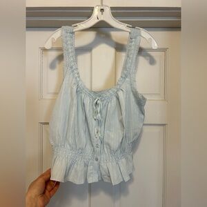 American Eagle Cropped Peasant Top- size M